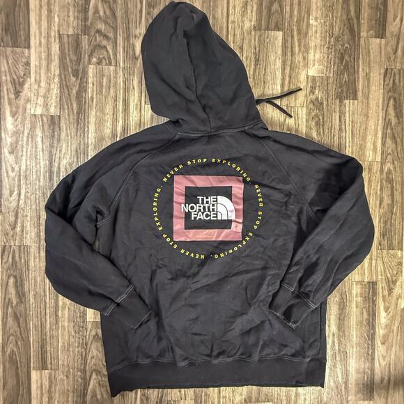 The North Face Women’s Black Pullover Hoodie “Never Stop Exploring” Graphic - Picture 1 of 7